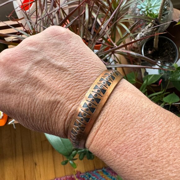 Vintage  copper bracelet - Picture 1 of 7